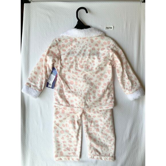 Delias Girl Toddler Girl’s So Soft Long Sleeve Pijama Set size 24M, Leopard Pink - Picture 9 of 9